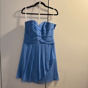 David's Bridal Vibrant Blue Strapless Dress